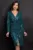 Rochie de ocazie eleganta verde Belinda cu paiete si glitter
