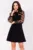Rochie de ocazie lejera cu maneci din tulle cu buline din catifea