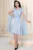 Rochie de ocazie midi bleu in clos Evelyn