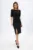 Rochie de ocazie midi cu strass-uri si crepeu in fata Ludmilla Neagra