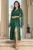 Rochie de ocazie midi in clos Sabrina verde din voal peliculizat