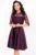 Rochie de ocazie mov in clos Alison cu maneci din dantela