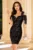 Rochie de ocazie neagra Melissa cu broderie si paiete