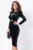 Rochie de ocazie neagra din catifea cu accesoriu din strassuri