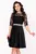 Rochie de ocazie neagra in clos Alison cu maneci din dantela