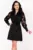 Rochie de ocazie neagra petrecuta Tatiana cu maneci din tulle brodat