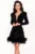 Rochie de ocazie neagra scurta Jessica in clos cu paiete