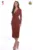 Rochie de ocazie parte peste parte din tricot fin cu fir laminat
