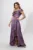 Rochie de ocazie premium asimetrica din satin cu volane Serenade Mov