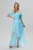 Rochie de ocazie premium asimetrica din voal Vida Bleu