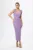 Rochie de ocazie premium cu bretele incretite si strass-uri Lorenza Mov