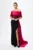 Rochie de ocazie premium cu crepeu in fata si detalii din organza Orchid Neagra