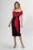 Rochie de ocazie premium cu detaliu tip esarfa rosie Tazia Neagra