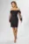 Rochie de ocazie premium cu fundite si maneci din tull Riessa Neagra