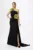 Rochie de ocazie premium cu model one shoulder si flori 3D Luigia Neagra