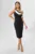 Rochie de ocazie premium cu model one shoulder si volan peste bust Yadira Neagra