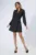 Rochie de ocazie premium cu model petrecut si maneci din voal Jovitta Neagra