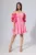 Rochie de ocazie premium cu paiete si flori 3D Nolina Roz
