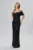 Rochie de ocazie premium cu paiete si funda maxi Izora Neagra