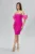 Rochie de ocazie premium cu strass-uri si detalii 3D Deloris Ciclam