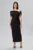 Rochie de ocazie premium din dantela cu detaliu tip volan Iraida Neagra