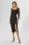Rochie de ocazie premium din dantela cu paiete Oriella Neagra