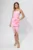 Rochie de ocazie premium din neopren cu floare 3D Miray Roz