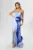 Rochie de ocazie premium din satin cu detalii 3D plisate Idolatry Bleu