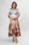 Rochie de ocazie premium din satin cu imprimeu Eritreea Multi