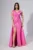 Rochie de ocazie premium din tafta satinata cu pliuri pe bust Davine Roz