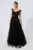 Rochie de ocazie premium din tull cu dantela si strass-uri Diamond Neagra