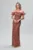 Rochie de ocazie premium din tull cu paiete Romance Somon