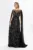 Rochie de ocazie premium din voal cu glitter si strass-uri Trieste Neagra