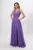 Rochie de ocazie premium din voal cu lant in talie si pe umeri Polyantha Mov