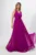 Rochie de ocazie premium din voal cu lant in talie si pe umeri Polyantha Violet