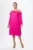Rochie de ocazie premium din voal plisat cu brosa tip floare Marren Ciclam