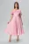 Rochie de ocazie premium midi tip baby doll cu flori 3D Otheea Rose