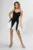 Rochie de ocazie premium tip baby doll cu bretele subtiri Elise Bicolora