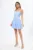 Rochie de ocazie premium tip baby doll din voal Dalida Bleu