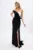 Rochie de ocazie premium tip one shouder cu crepeu pe un picior Scent Neagra