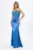 Rochie de ocazie premium tip sirena cu bust din paiete Far Away Indigo