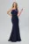 Rochie de ocazie premium tip sirena cu model one shoulder Ellanora Bleumarin