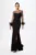 Rochie de ocazie premium tip sirena cu tull si pene The One Neagra