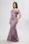 Rochie de ocazie premium tip sirena din satin Noble Mov