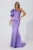 Rochie de ocazie premium tip sirena din tafta satinata Tresor Lila