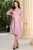Rochie de ocazie roz prafuit Alesia in clos cu bust paietat