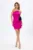 Rochie de ocazie scurta cu floare 3D Soll Fucsia