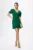 Rochie de ocazie scurta cu flori 3D din tull Sandrine Verde