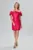Rochie de ocazie scurta cu volane Monia Fucsia