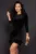 Rochie de ocazie scurta neagra Emanuela din catifea